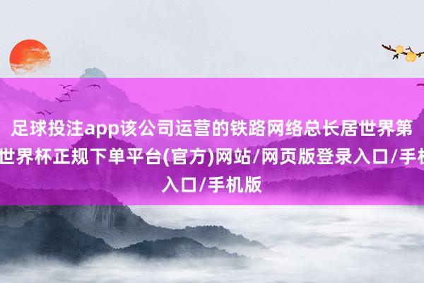 足球投注app该公司运营的铁路网络总长居世界第三-世界杯正规下单平台(官方)网站/网页版登录入口/手机版