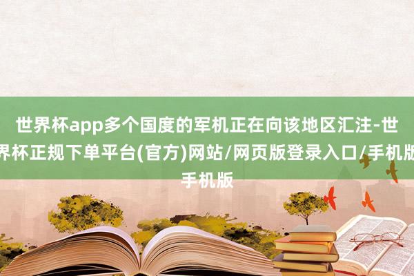 世界杯app多个国度的军机正在向该地区汇注-世界杯正规下单平台(官方)网站/网页版登录入口/手机版